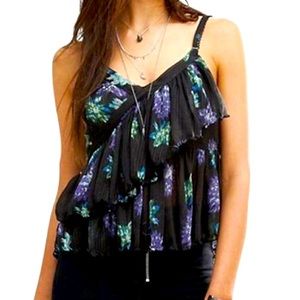 FREE PEOPLE Melbourne Black Tank, Size M Medium